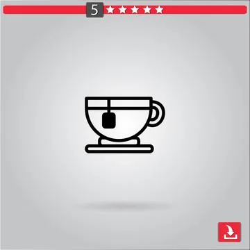 Tea vector icon Illustrazione stock