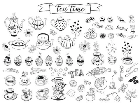 Tea vector icons Stock Illustration