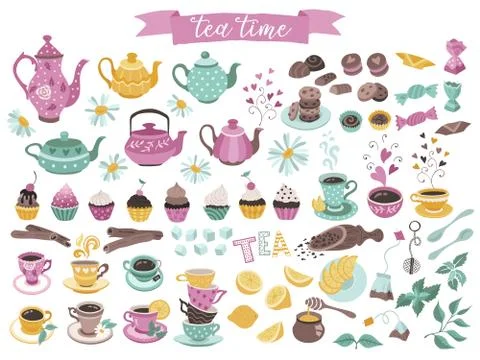 Tea vector icons Stock Illustration