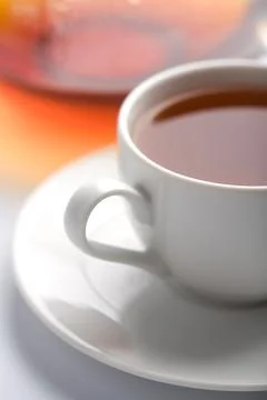 Tea in white cup Stock Photos