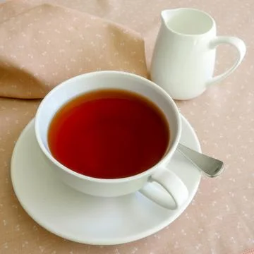 Tea in White Tea Cup 2 Stock Photos