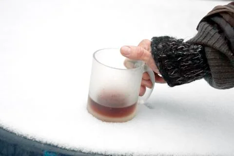 Tea In Winter Foto stock