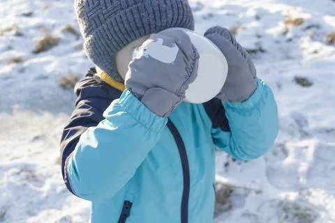 Tea in winter. Stock Photos