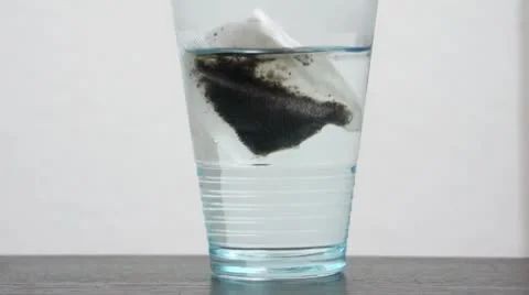 Teabag in the Glass HD Stock Footage 8853702