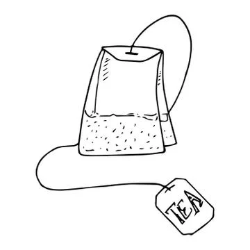 Teabag icon. Vector illustration tea bag for tea leaves. Stock Illustration