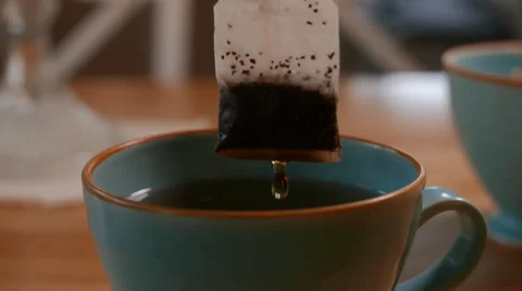 Teabag Side Video stock 44480625