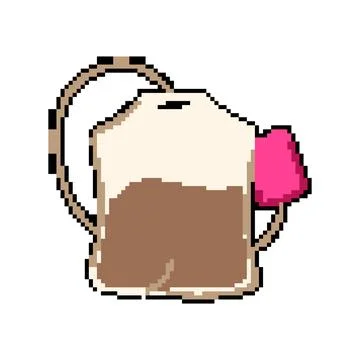 Teabag teabag pixel art vector illustration Illustrazione stock