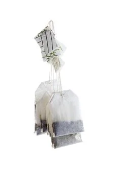 Teabags on white Stock Photos