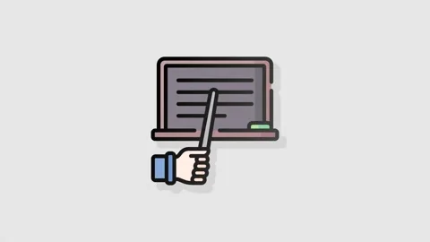 Teach icon animation alpha Stock Footage 157575131