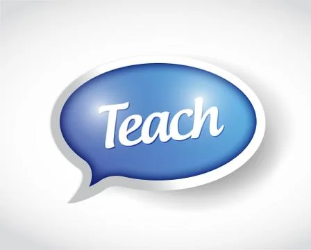 Teach message bubble illustration design Stock Illustration