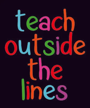 Teach outside the lines Stock Illustration