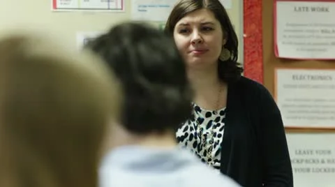Teacher and student discussion Stock-Footage 10744441