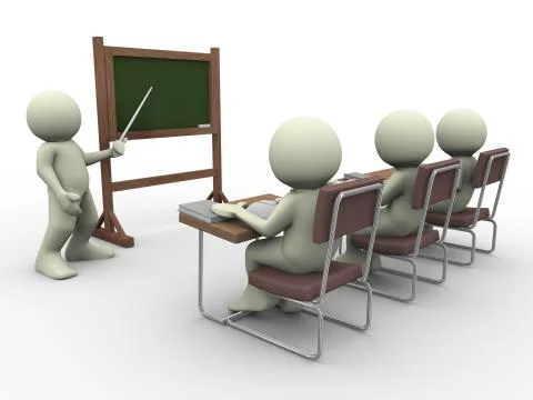 Teacher and students Stock Illustration