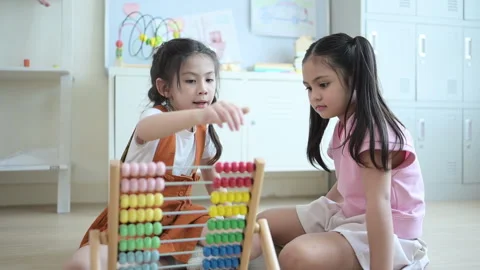 Teacher and students, Learn and study in a classroom of school Stock Footage 285312845