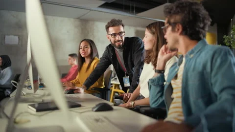 Teacher and Students in Univertsity Class Stock Footage 163977522