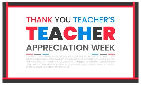 Teacher Appreciation Week poster, 스톡 일러스트