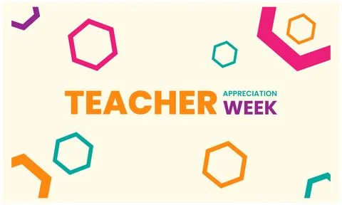 Teacher Appreciation Week poster, Stock Illustration