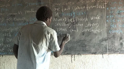 Teacher at Blackboard Stock Footage 24135474