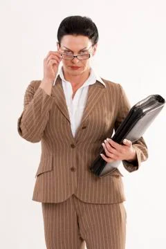 Teacher with briefcase Stock Photos