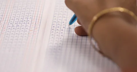 Teacher Checking Attendance Register In School Class Stock Footage 109203627