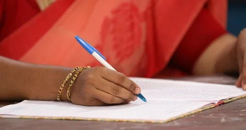 Teacher Checking Attendance Register In School Class Stock Footage 109206355