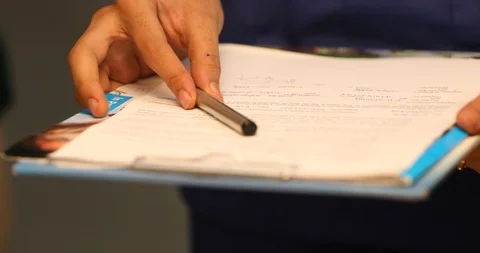 Teacher Checking Attendance Register In School Class Stock Footage 109594675