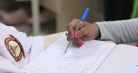 Teacher Checking Attendance Register In School Class Stock Footage 146271601