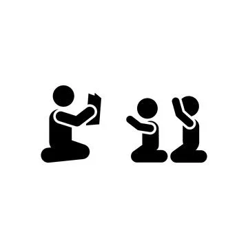 Teacher, children, lesson, book, study icon. Element of children pictogram Illustrazione stock