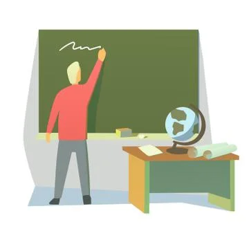 Teacher in a classroom Stock-Illustration