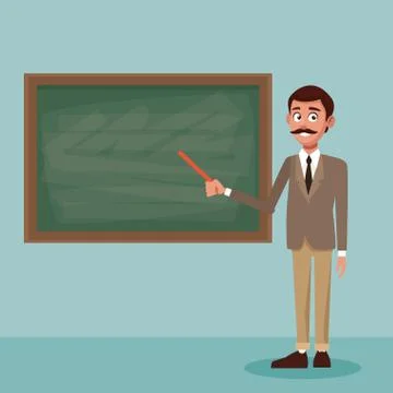 Teacher in classroom Stock Illustration