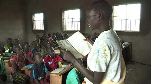 Teacher in classroom with Students Stock Footage 24152805