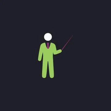 Teacher computer symbol Stock Illustration