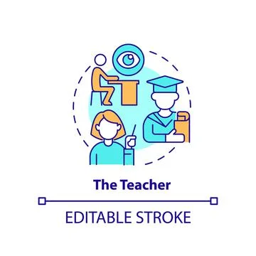 Teacher concept icon Illustrazione stock