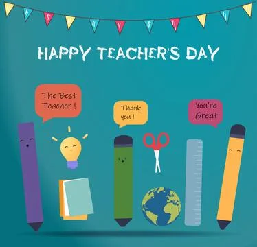 Teacher Day Stock Illustration