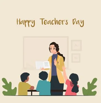 Teacher Day Stock Illustration