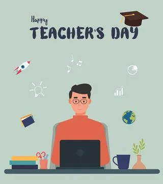 Teacher Day Stock Illustration