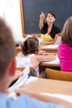 Teacher discovers cheating student Stock Photos