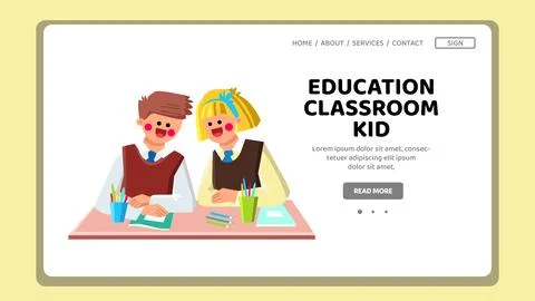 Teacher education classroom kid vector Illustrazione stock