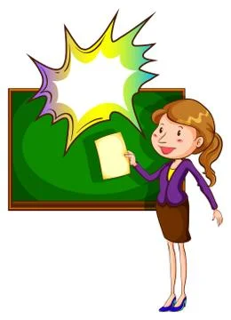 A teacher with an empty callout 스톡 일러스트
