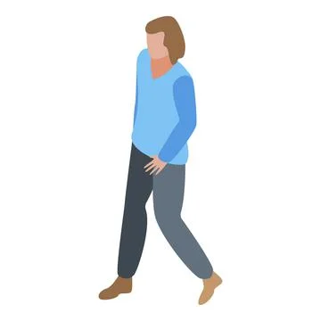 Teacher excursion icon, isometric style Stock Illustration