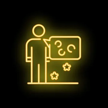 Teacher explaining geometry on blackboard with neon effect Stock Illustration