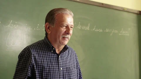 Teacher explaining lesson to students during class in college Stock Footage 22802813