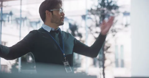 Teacher Gives Class to Diverse Students Stock Footage 243650323