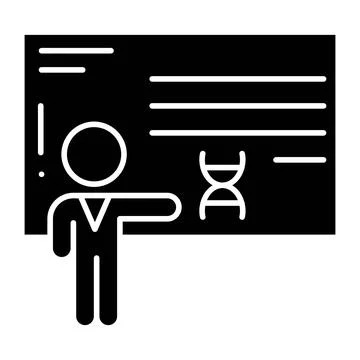 Teacher Glyph Icon Stock Illustration