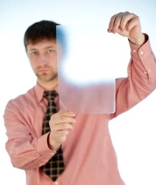 Teacher guy on white Stock Photos