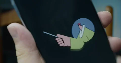 Teacher holds a pointer in her hand, presentation Video stock 313499204