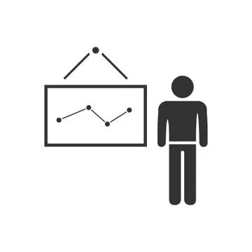 Teacher icon flat Stock Illustration