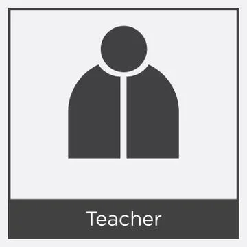 Teacher icon isolated on white background Illustrazione stock gratuita