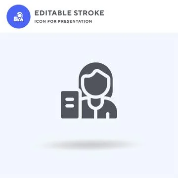 Teacher icon vector, filled flat sign, solid pictogram isolated on white, logo Stock Illustration