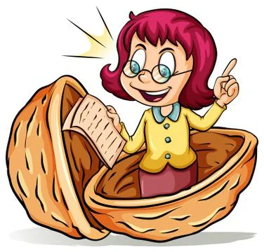 Teacher inside the shell Stock Illustration